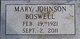  Mary Etta <I>Johnson</I> Boswell
