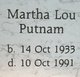  Martha Lou <I>Cox</I> Putnam