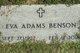  Eva <I>Adams</I> Benson