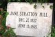  Jane <I>Stratton</I> Hill