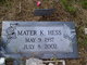  Mater Malinda <I>Kelley</I> Hess