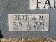  Bertha M. <I>Alsup</I> Farmer