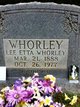  Lee Etta <I>Crum</I> Whorley