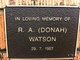  Reginald Adrian “Donah” Watson