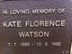  Kate Florence “Florrie” <I>Carrington</I> Watson