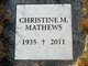  Christine M. Mathews