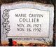  Mamie Marie <I>Griffin</I> Collier