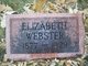  Elizabeth R “Lizzie” <I>Bowman</I> Webster