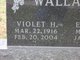  Violet Hazel <I>Dilgard</I> Wallace