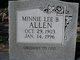  Minnie Lee “Mincy” <I>Burroughs</I> Allen