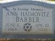  Ann Michelle <I>Haimovitz</I> Barber