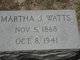  Martha Jane <I>Evans</I> Watts