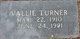 Vallie Emma <I>Turner</I> Rountree