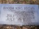  Rhoda <I>King</I> Brown