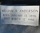 William Anthony Anderson