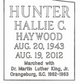  Hallie C. <I>Haywood</I> Hunter