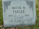  Mattie Martha <I>Miller</I> Farlee