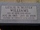  Leslie N “Buster” Williams