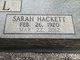  Sarah <I>Hackett</I> Bell