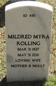  Mildred Myra <I>Wilson</I> Rolling