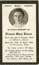  Francis Mary Kinzer