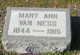  Mary Ann <I>Hamilton</I> Van Ness