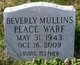  Beverly Ann <I>Mullins</I> Peace Warf
