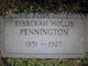  Rebeckah Hollis <I>Hollis</I> Pennington