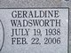  Geraldine <I>Wadsworth</I> Rowley