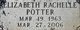  Elizabeth Rachelle “Shelly” Potter