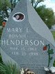  Mary E. “Bonnie” <I>Lambert</I> Henderson
