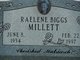  Raelene <I>Biggs</I> Millett