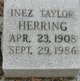  Leuvenia Inez <I>Taylor</I> Herring