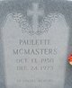  Paulette McMasters