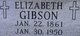  Mary Elizabeth <I>Anderson</I> Gibson