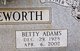  Betty Lou <I>Adams</I> Wedgeworth