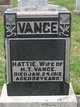  Hattie Rebecca <I>Brooks</I> Vance