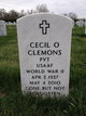 Pvt Cecil Owen Clemons