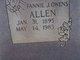  Fannie Jane <I>Bean</I> Allen