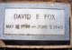  David Francis Fox