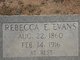  Rebecca E. <I>Singleton</I> Evans