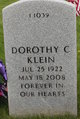  Dorothy C <I>Heim</I> Klein