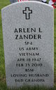  Arlen L Zander
