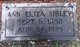  Ann Eliza “Lila” Sibley