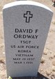 Sgt David Franklin Ordway