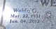  Waldo George “Bo” Webster