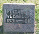  Elizabeth <I>Wetzler</I> Weismiller
