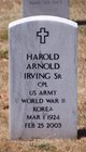 Harold Arnold Irving Sr. Photo