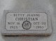  Betty Jeanne <I>Nott</I> Christian
