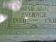  Rose Ann <I>Watts</I> Everage